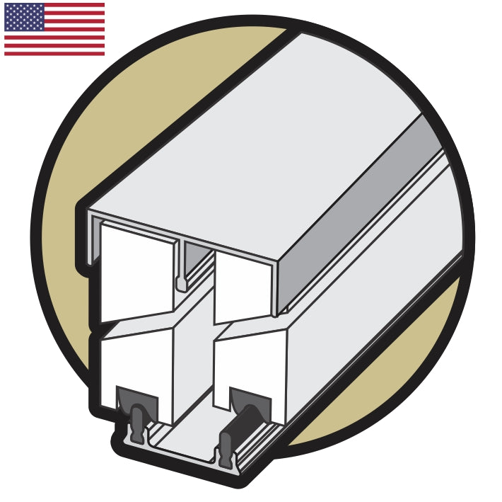 Epco Sliding Door Track Assembly No.2 For 3/4" Doors