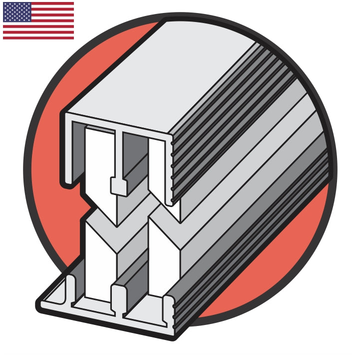 Epco Sliding Door Track Assembly No.8 For 1/4" Doors