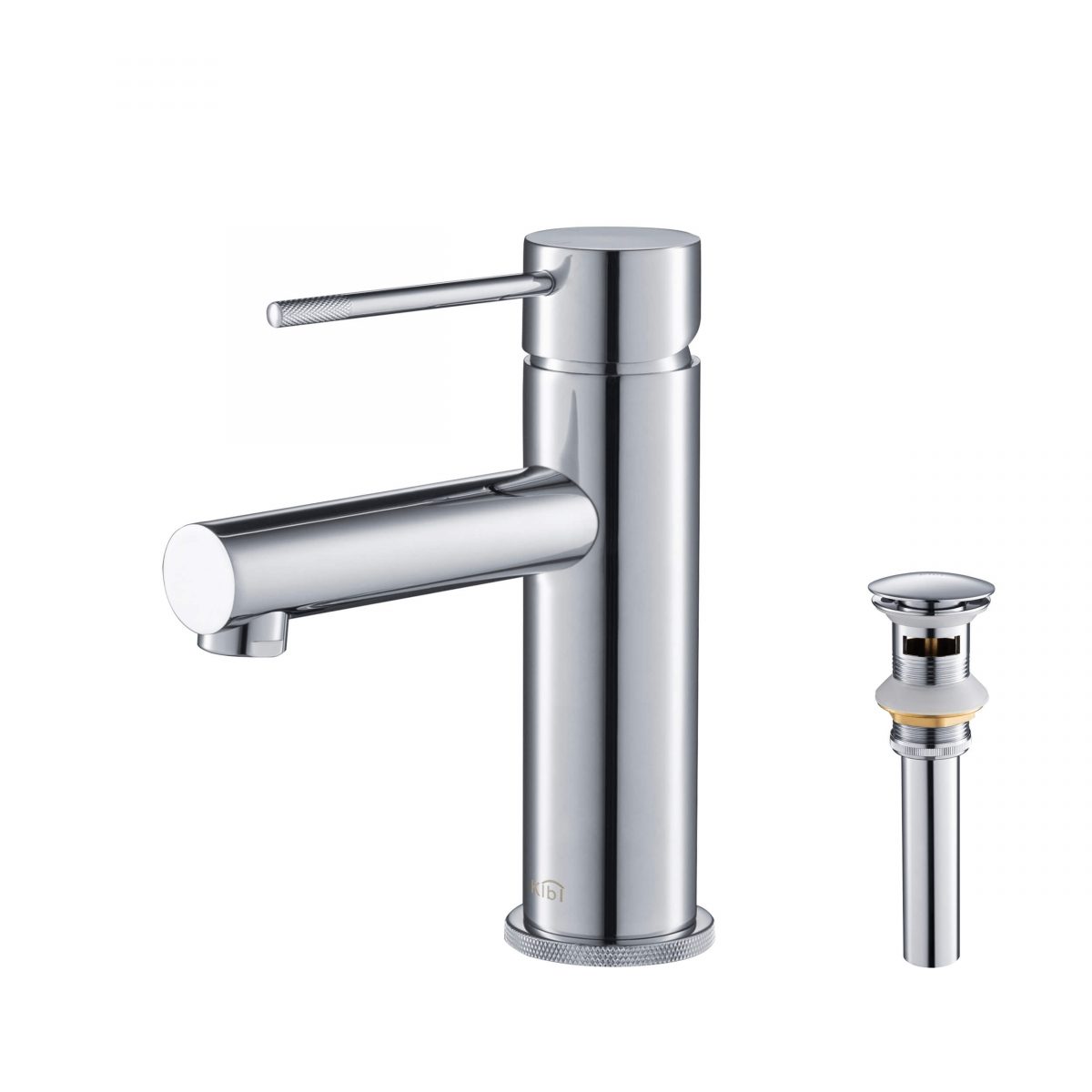 KIBI Circular X Brass Single Handle Bathroom Vanity Faucet