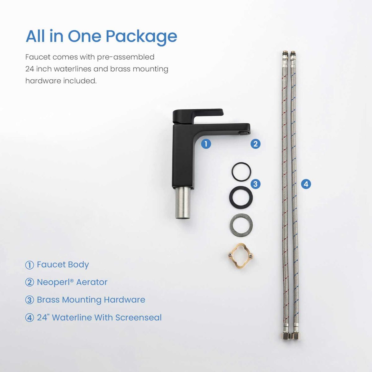 KIBI Blaze Single Handle Bathroom Faucet - KBF1017