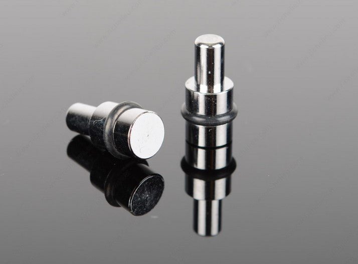 Glass Shelf Pin with Black Rubber Ring Chrome Plated 100 Pieces/Pack