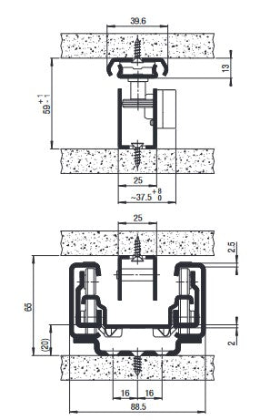 Fulterer FR775A.ECD Full Extension Pantry Pullout Slide Max Load 165lbs