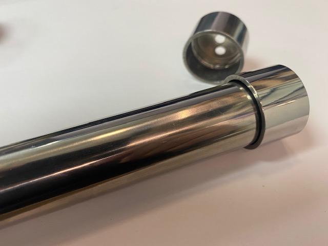 Closet Rod Support Concealed screw Polished Stainless/Pair