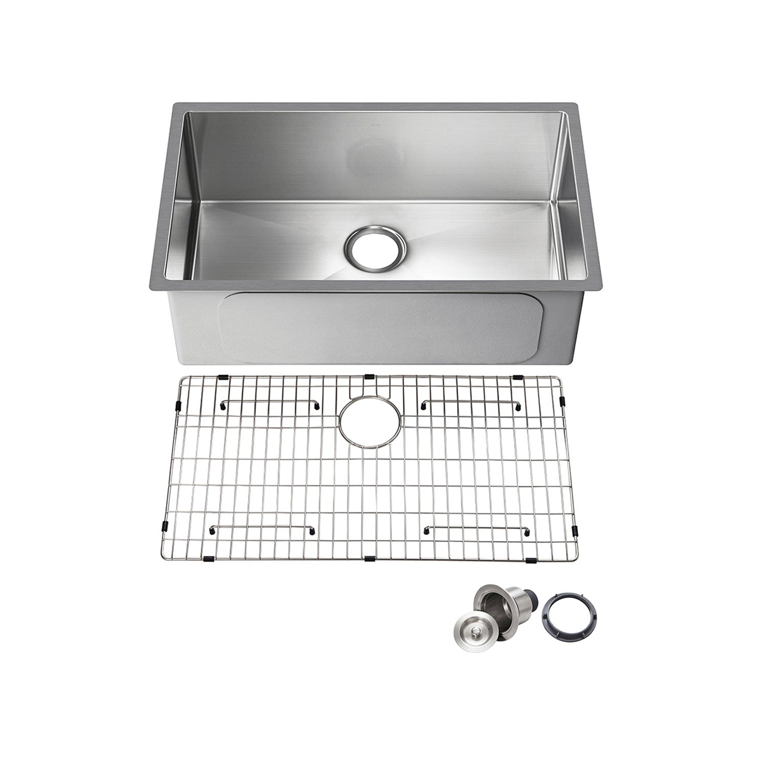 Kibi 23″ Handcrafted Undermount Single Bowl 16 gauge Stainless Steel Kitchen Sink