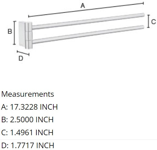 Smedbo - AIR Swing Arm Towel Rail AK326