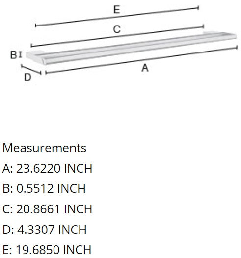 Smedbo - AIR Double Towel Rail Polished Chrome 24" AK3364