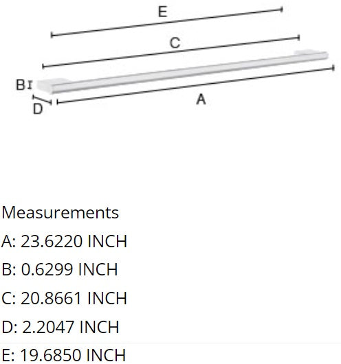 Smedbo - AIR Single Towel Rail AK3464