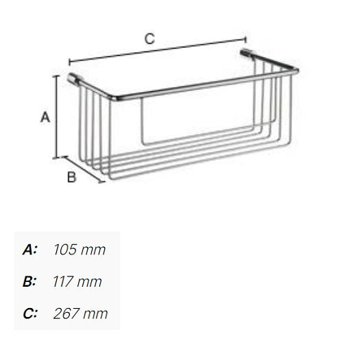 Smedbo - SIDELINE Basic Corner Shower Basket, Double, DK1022