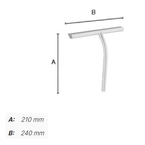 Smedbo - SIDELINE Shower Squeegee with self-adhesive Hook, DK2140, DB2140