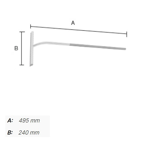 Smedbo - SIDELINE Shower Squeegee with self-adhesive Hook, Extra long, DK2165
