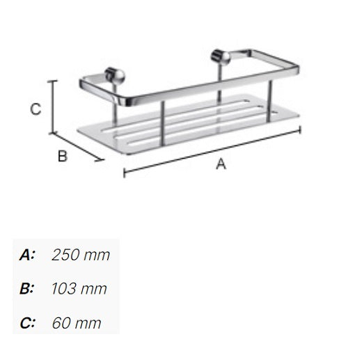 Smedbo - SIDELINE Design Shower Basket - DK3001, DV3001, DX3001