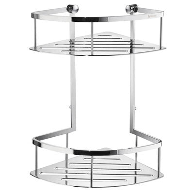 Smedbo - SIDELINE Corner Shower Basket, Double, DK3032