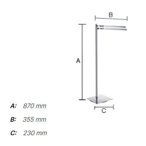 Smedbo - OUTLINE Double Towel Rail, FK325