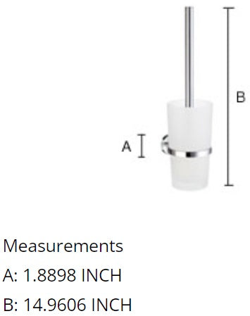 Smedbo - HOME Toilet Brush incl. Container | Frosted Glass
