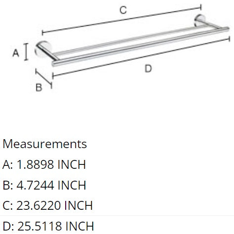 Smedbo - HOME Double Towel Rail