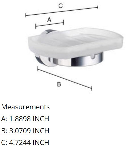 Smedbo - HOME Holder with Soap Dish | Frosted Glass