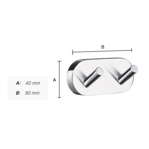 Smedbo - HOME Double Towel Hook - HK356, HS356