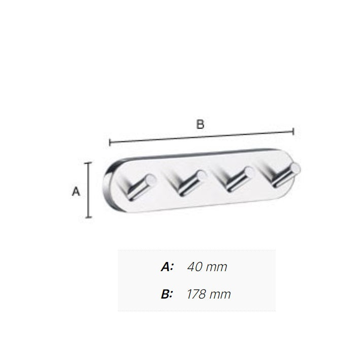 Smedbo - HOME Quadruple Hook