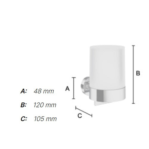 Smedbo - HOME Holder with Glass Soap Dispenser