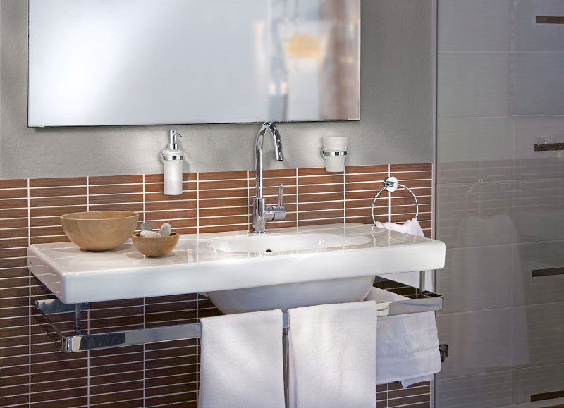 Smedbo - HOME Holder with Glass Soap Dispenser - HK369, HS369