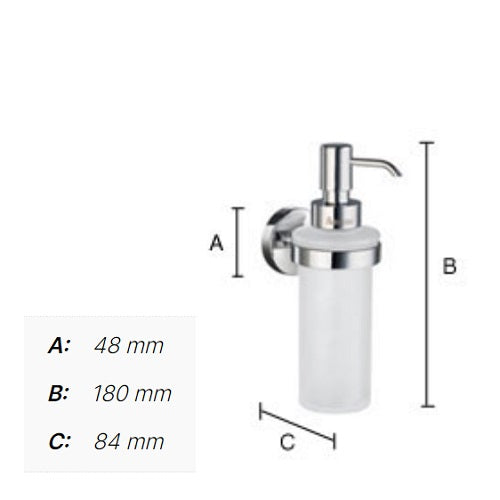 Smedbo - HOME Holder with Glass Soap Dispenser - HK369, HS369