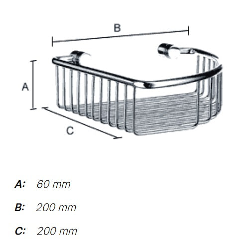 Smedbo - VILLA Corner Soap Basket - V274