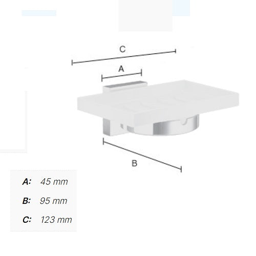 Smedbo - HOUSE Holder with Soap Dish Porcelain - RK342P, RV342P