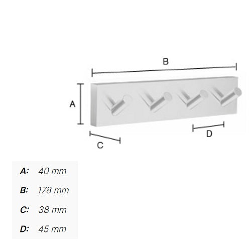Smedbo - HOUSE Quadruple Hook - RK359, RV359, RX359