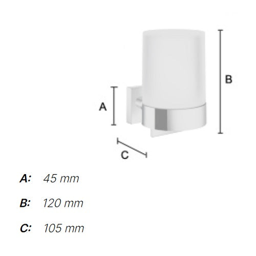 Smedbo - HOUSE Holder with Glass Soap Dispenser - RK361