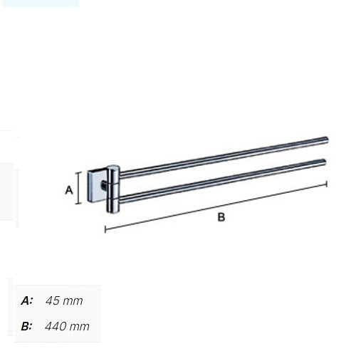 Smedbo - HOUSE Swing Arm Towel Rail - RK326