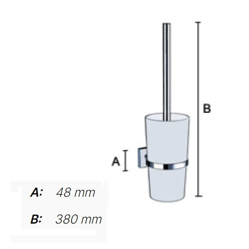 Smedbo - HOUSE Toilet Brush Frosted Glass - RK333, RX333