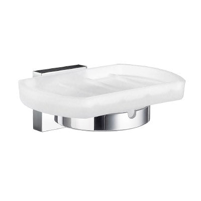 Smedbo - HOUSE Holder with Soap Dish Frosted Glass - RK342, RX342