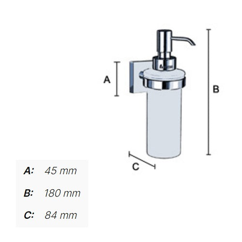 Smedbo - HOUSE Holder with Glass Soap Dispenser - RK369, RX369