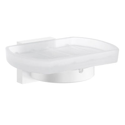 Smedbo - HOUSE Holder with Soap Dish Frosted Glass - RK342, RX342