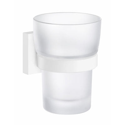 Smedbo - HOUSE Holder with Tumbler Frosted Glass - RK343, RX343