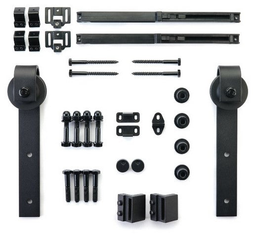 Barn Door Flat Track Hardware Kit with Soft Open & Close System
