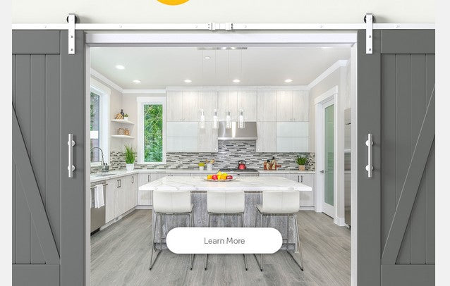 Barn Door Flat Track Hardware Kit with Soft Open & Close System