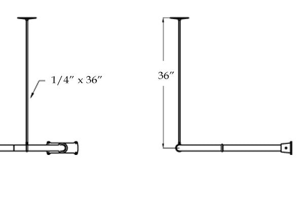 Maidstone L-Ring Shower Curtain Rod