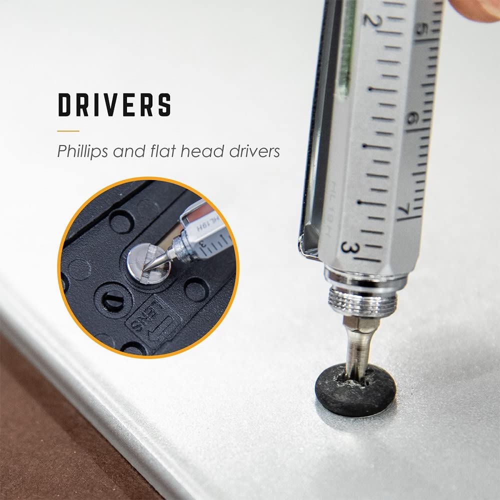 TRUE - SCRYBE Utility Pen Ruler Bubble Level Screwdriver Stylus TU6894