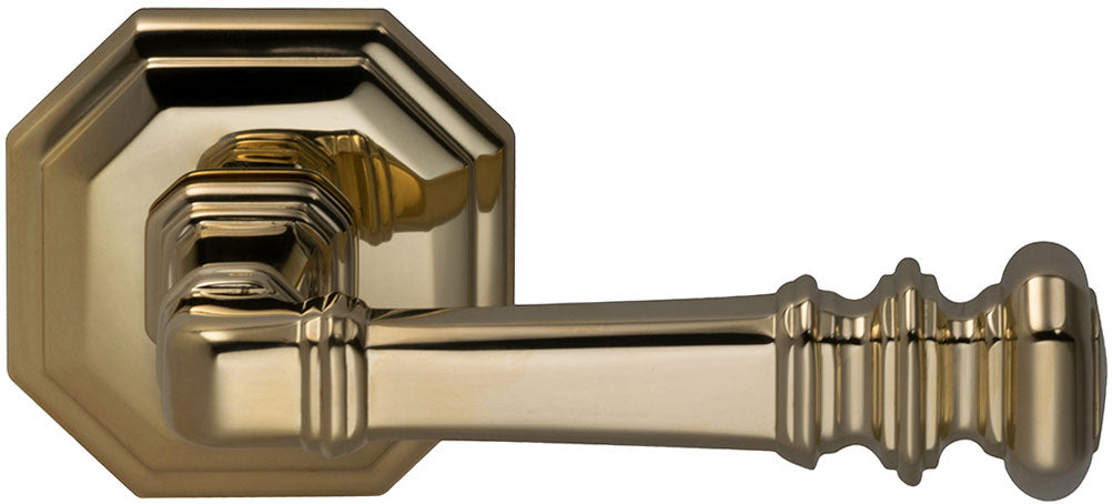 Omnia Style #101 Traditions Solid Brass Door Lever (with 101R Rose)