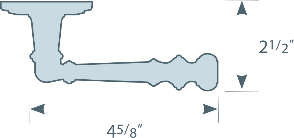 Omnia Style #101 Traditions Solid Brass Door Lever (with 101R Rose)