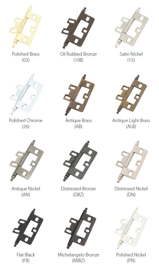 Schaub and Company - Hinges Collection - Minaret Tip Non-Mortise Hinge (Each)