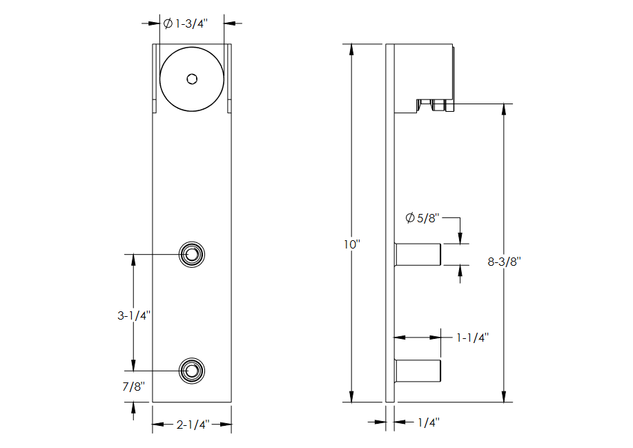 Emtek - Flat Track Sliding Barn Door Hardware - Low Profile Concealed Wheel (Track Included)