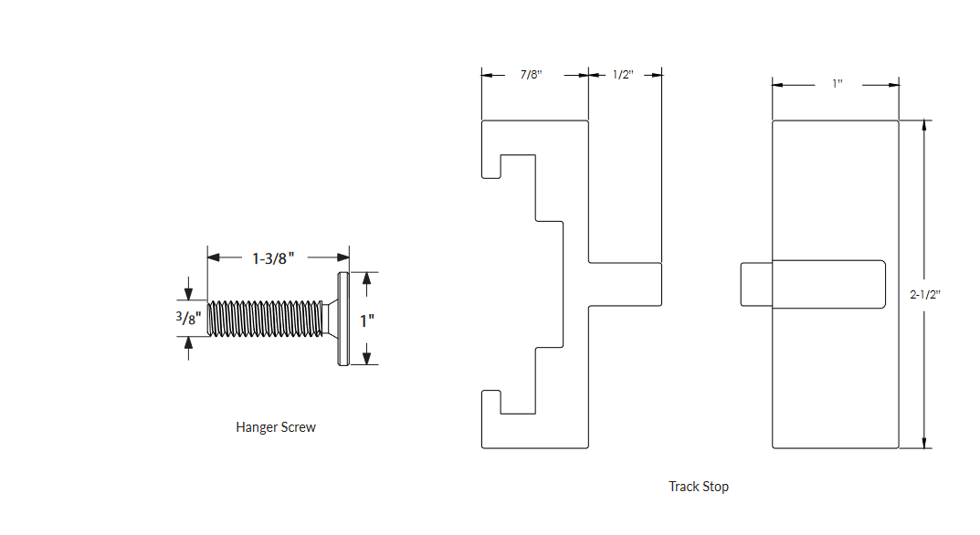 Emtek - Flat Track Sliding Barn Door Hardware - Low Profile Concealed Wheel (Track Included)