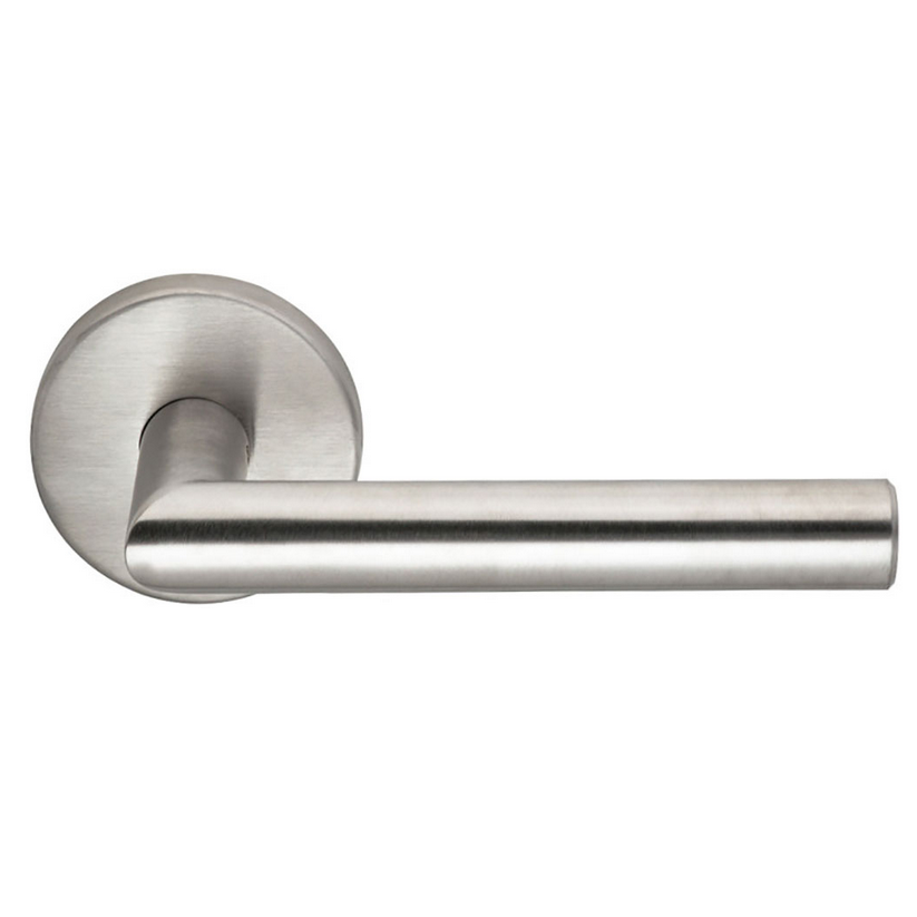 Omnia Metro Modern Stainless Steel Keyless Tubular Deadbolt Entrance Handleset Lockset powered by Level