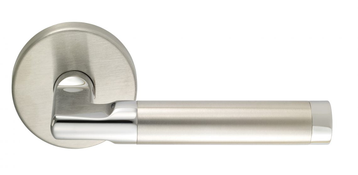 Omnia Style #14 Two-Tone Stainless Steel Door Lever