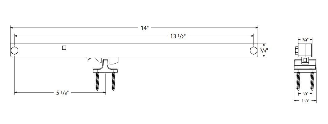 Emtek - Flat Track Sliding Barn Door Hardware - Low Profile Concealed Wheel (Track Included)