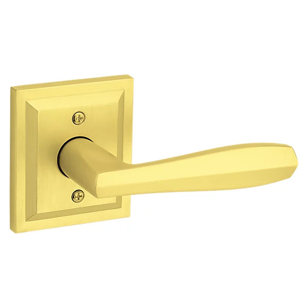 Baldwin - Prestige Collection - Knobs & Levers - Torrey (TOL) Lever w/ Square Rose In Satin Brass