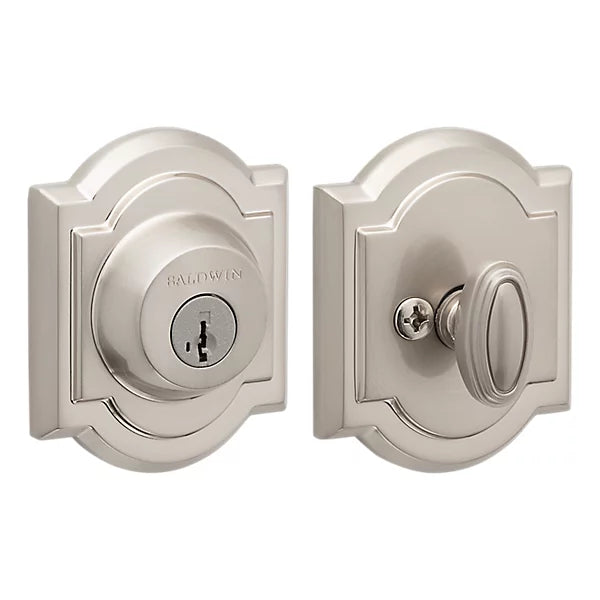 Baldwin - Prestige Collection - Deadbolts - Single Cylinder Arch Deadbolt In Satin Nickel