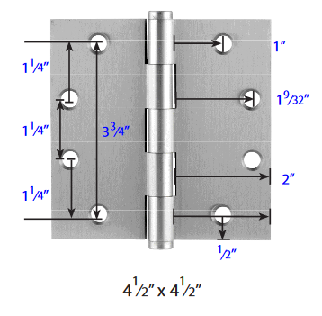 Emtek - Solid Brass Hinges - Heavy Duty Plain Bearing Hinges (Pairs)